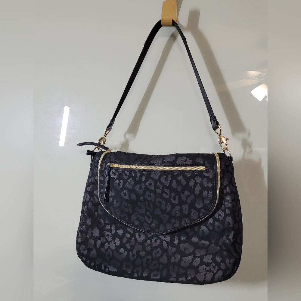 Stella & Dot You Do You Lady Boss leopard print shoulder bag